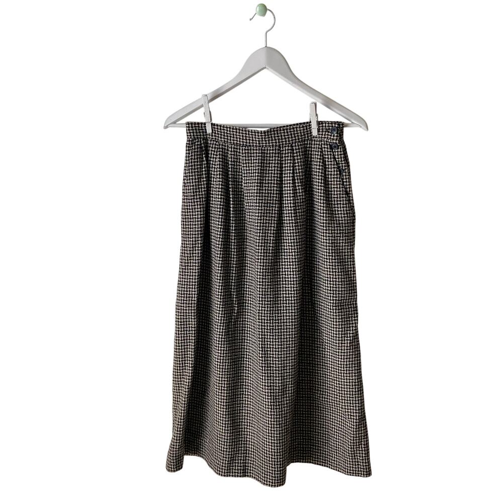 Norton McNaughton Vintage Wool Blend Midi Skirt